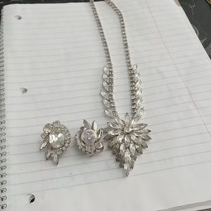 Vintage costume earrings and necklace  set